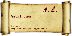 Antal Leon névjegykártya