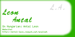 leon antal business card